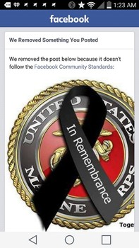 Facebook censors marine emblem